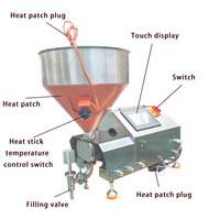 Petite machine semi-automatique de remplissage quantitative de trémie de pâte de chauffage d'acier inoxydable de sirop, de chocolat, de miel