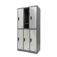 Armoire de rangement en acier à 6 portes, facile à assembler, avec étagères amovibles, serrure électronique, pour le bureau à domicile