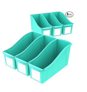 Plastic Multifunctional <b>Book</b> Bins Interlocking Plastic Organizer for Classroom Back to <b>School</b> File Organizer <b>Book</b> Organizer - Product Image 1