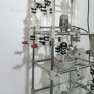 Reactor de Vidrio con Camisa de Destilación, Reactor de Vidrio de Laboratorio con Botella de Vidrio para Separación <span class=keywords><strong>en</strong></span> Síntesis y Purificación - Product Image 3