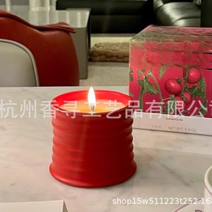 Scented Candle Cylinder <b>Soy</b> <b>Wax</b> 1 Wick Christmas Home Decoration Gift - Product Image 3