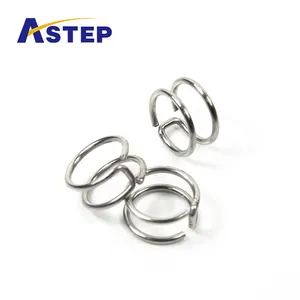 Long precision metal galvanized steel tension extension coil spring button lock torsion spring
