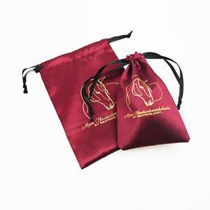 Sac à poussière en coton et soie satinée avec cordon de serrage, logo personnalisé, neuf, pour chaussures, emballage de luxe, anti-poussière, pochette cadeau, impression sérigraphique - Product Image 2