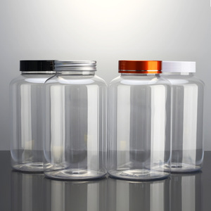 Bouteille en plastique transparente à large ouverture de 1000 ml, bouteille à large ouverture en PET polyester, bouteille de réactif de qualité alimentaire de 1 L - Product Image 4