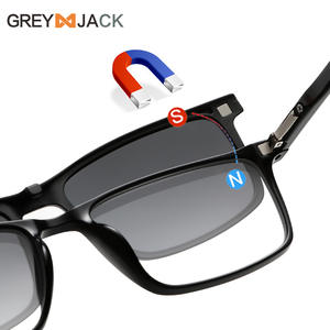 Lunettes de soleil magnétiques Greyjack TR90, monture complète, verres TAC, protection UV, unisexe, ensemble de 3 miroirs - Product Image 1