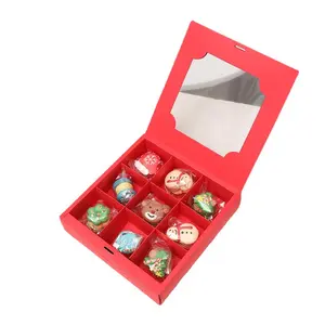 Fabricante chino regalo trufa losa cajas de chocolate ecológico elegante plegable 3x3 insertos caja de embalaje de chocolate