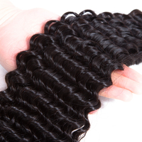 30 32 34 36 pouces de haute qualité vierge brute péruvienne crépus bouclés cheveux humains tisse avec fermeture frontale en dentelle