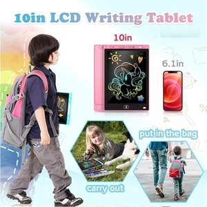 Tablette d'écriture LCD Yuglow, lot de 2, 8,5/10 pouces, ensemble combiné, tableau de <span class=keywords><strong>dessin</strong></span> pour enfants, gribouillage, esquisse, jouet éducatif - Product Image 3