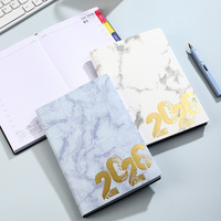 Agenda personnalisé de luxe A5 2026, carnet en cuir, couverture rigide, 100 feuilles, cadeau
