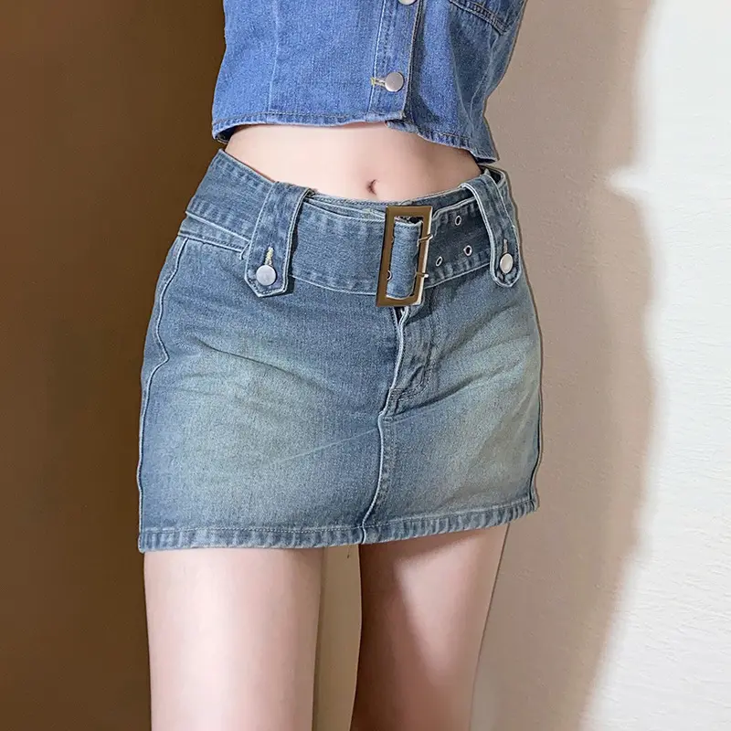 Stream Quần Short Denim Cho Nữ Quần Bò Nữ Quần Short Cạp Cao Cổ Điển Cạp Cao Ống Rộng Quần Bò Mùa Hè Cho Nữ