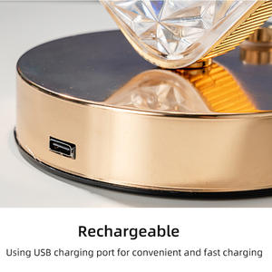 Lámpara de <span class=keywords><strong>Mesa</strong></span> LED Moderna Minimalista con Diseño de Estrellas y Luna, Recargable, Táctil, para Dormitorio, Mesita de Noche, Regalo Transfronterizo, <span class=keywords><strong>Pequeña</strong></span> - Product Image 4