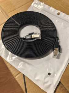 Câble Patch CAT8 20m 40 Gbit/s 2000 MHz RJ45 Blindé Conducteur Solide Gaine PVC LSZH 32AWG SFTP Plat pour Réseau <span class=keywords><strong>Internet</strong></span> - Product Image 3