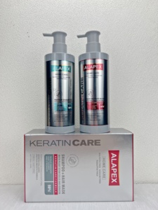 Kit de soin capillaire à la kératine Alapex 98% Lissage des cheveux <span class=keywords><strong>Sans</strong></span> sulfate et <span class=keywords><strong>sans</strong></span> sodium Soins hydratants quotidiens Shampooing Masque capillaire - Product Image 4
