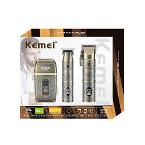 Tondeuse à cheveux Kemei Km-T88 3 en 1 avec écran numérique, qualité professionnelle, corps métallique, rechargeable par USB - Product Image 2