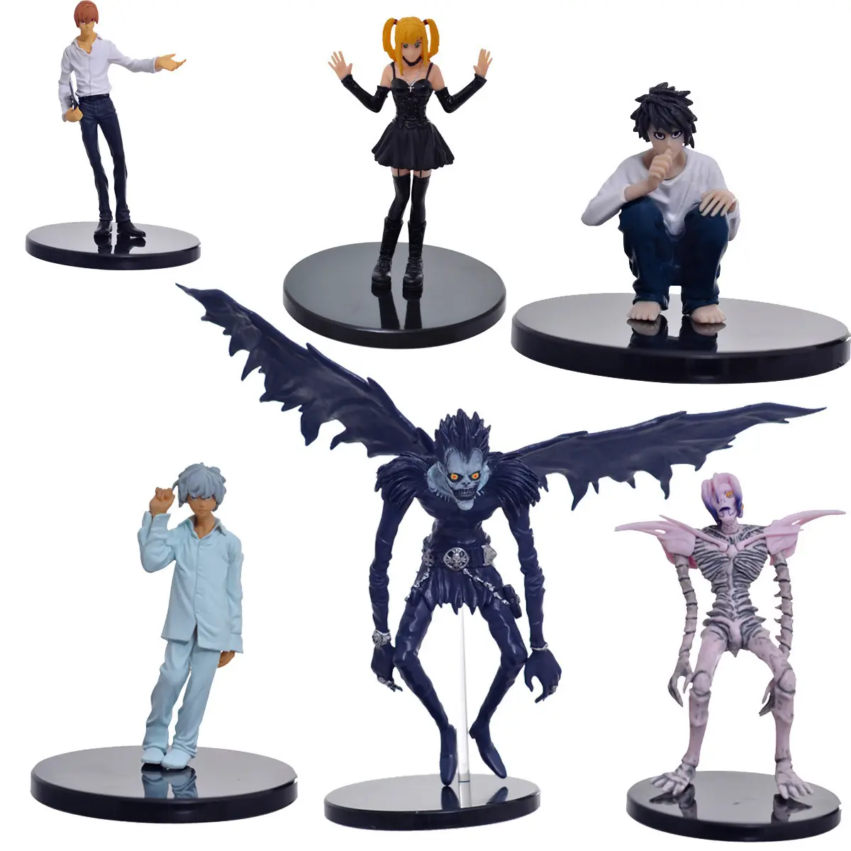 6 adet/takım Anime Death note gece tanrı ay L aksiyon figürü PVC tahsil heykeli Model oyuncaklar hediyeler