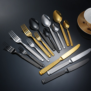 Juego de Cubiertos de Acero Inoxidable Estilo Columna Romana, 5 Piezas, Duradero, Juego de Cuchillo, Tenedor y Cuchara para Mesa Occidental - Product Image 2