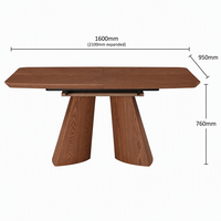 Moderner Luxus-Esstisch aus Eschenholzfurnier, oval, ausziehbar, zerlegbar (Flat Pack KD-Struktur), hohe Ladeeffizienz, B2B Großhandel China