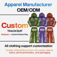 Fabricantes de Ropa Personalizada OEM ODM, Conjunto de Sudadera con Capucha y Pantalones de Felpa Francesa con Apliques Bordados y Pedrería para Hombre, MOQ Bajo