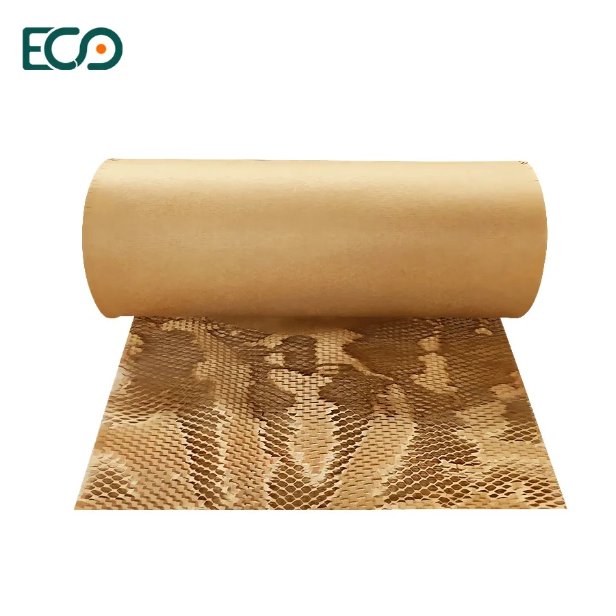 Kraft Honeycomb Paper Cushion Shockproof Honeycomb Paper Sheet Packing Raw Material For Wrapiping Cosmetic
