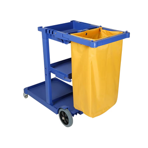 <span class=keywords><strong>Chariot</strong></span> manuel à roulettes silencieuses avec essoreuse à serpillière intégrée, polyvalent pour l'organisation du linge d'hôtel et le nettoyage des sols - Product Image 2