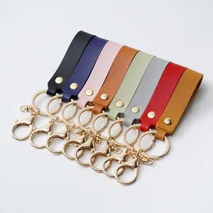 Leather Personalized KeyRing Custom Leather Key chains Engraved Elegant Leather Keychain with Rings