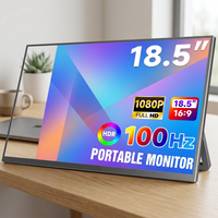 Monitor Portátil de 18.5 Pulgadas, 100Hz, IPS 1080p, USB C HD, Disponible en EE. UU. y la UE, Pantalla Secundaria para Juegos, para Laptop, PC, PS5, Xbox, MacBook, OEM, ODM