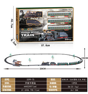 Train en métal à vapeur simulé Voie ferrée à grande vitesse pour enfants Train électrique classique complexe Modèle <span class=keywords><strong>de</strong></span> jouet - Product Image 3
