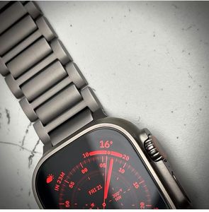 Keepwin Curren Business Classic 3 Bead Metal Puur Massief Titanium Horloge Band Vlinder Gesp Band Voor Apple Watch Ultra 2 - Product Image 3