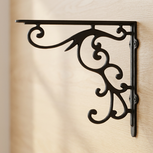Support mural vintage industriel en fonte, équerre décorative en métal pour étagère d'angle, support pour plantes intérieur/extérieur - Product Image 3
