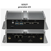 Mini PC Industrial de Cuatro Núcleos para Oficina y Hogar, Host Linux Integrado, Sin Ventilador, Doble Puerto Serie COM, Servidor Ubuntu, Minicomputadora