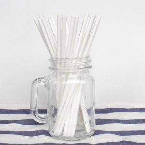 Joinhot Paper Straws Pure White Disposable Biodegradable Straight Pipe For Juice Parties Beverages - Product Image 2