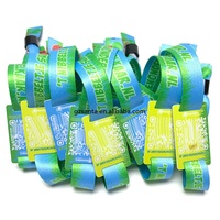 Bracelet en tissu personnalisé Gzsanta pour club, bracelet événementiel VIP holographique sur mesure, bracelet RFID en tissu