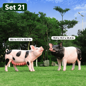 Direkt vom Hersteller: Maßgefertigte Glasfaser-Schweinchen-Statue, Niedliche Lebensgroße Schwein-Skulptur für Bauernhof, Garten und Hofdekoration - Product Image 6