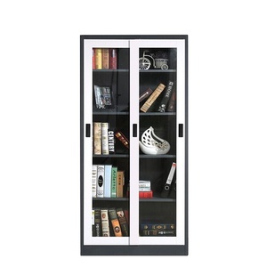 工場直接2ドアファイリング収納食器棚引き戸ブックドキュメントキャビネット - Product Image 4