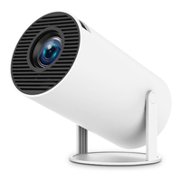 Mini projecteur portable intelligent Hy300 Pro WiFi6 720P 4K Android 11 avec batterie intégrée (2-3 heures), haut-parleurs intégrés, 160 lumens