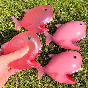 Wholesale <b>Shark</b> Squeeze <b>Toy</b> Light Color Changing Maltose Squishy <b>Toy</b> Slow Rebound Stress Relief Squeeze Vent <b>Toy</b> - Product Image 1