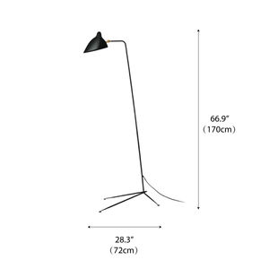 מנורת רצפה מינימליסטית מעצב סגנון מתכת אלומיניום קונסולרי פונקציונלי קלאסי קריאה פסול - Product Image 5