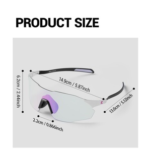 <span class=keywords><strong>Gafas</strong></span> de Ciclismo Fotocromáticas KAPVOE - <span class=keywords><strong>Gafas</strong></span> Deportivas Polarizadas para <span class=keywords><strong>Hombre</strong></span>, <span class=keywords><strong>Gafas</strong></span> de Sol de Diseño con Protección UV400 para Correr y Senderismo - Product Image 5