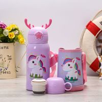 Fabricant d'équipement d'origine Enfants PORTABLES avec couvercle à vis Bataille d'eau pour enfants Bouteille de sport Tasse mignonne en acier inoxydable