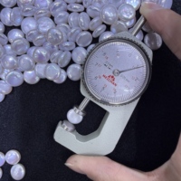Perles de culture d'eau douce blanches de 10-12 mm, qualité AAA, lustre brillant, demi-trou de 0,9 mm, pour la fabrication d'ornements de mariage