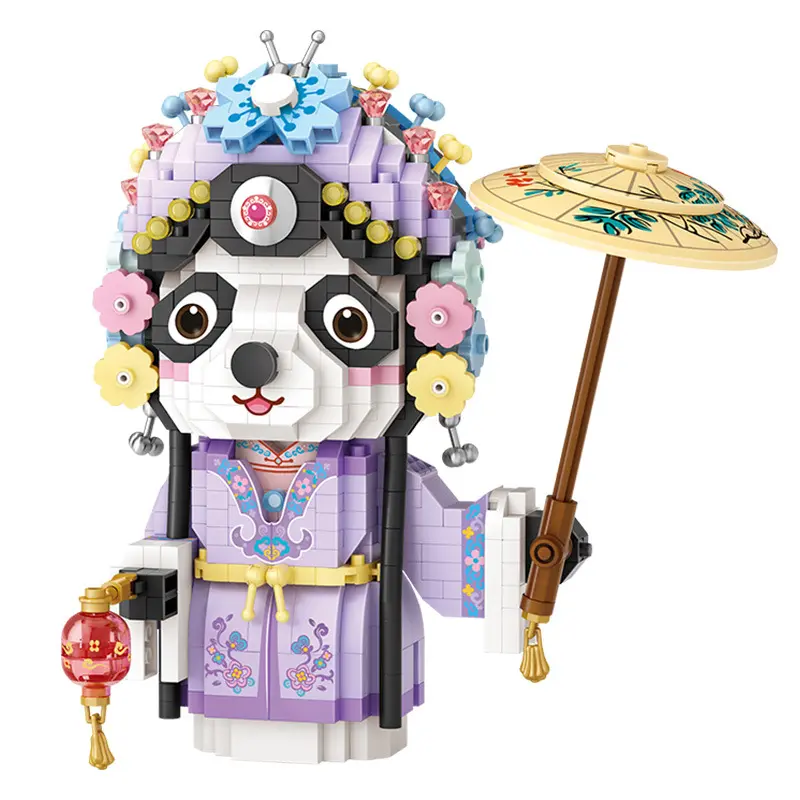 LOZ Panda Opera Rollenserie Winzige Granulat bausteine Chinesische Elemente Peking Opera Piece Bausteine China-Chic Toys