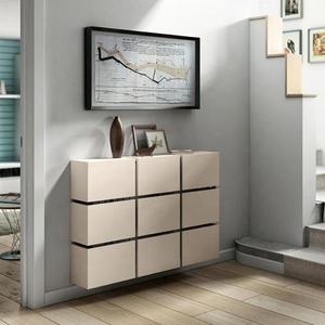 Calentador de radiador con 9 cubos flotantes contemporáneos, cubierta de armario con estante integrado, muestra gratis, China - Product Image 3