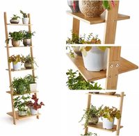 Support pour plantes à 5 niveaux présentoir pour plantes en bois présentoir à fleurs intérieur extérieur
