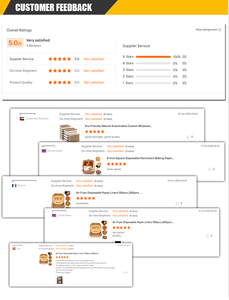 Forros desechables antiadherentes para freidora de aire, 125 unidades, 8 pulgadas, cuadrados, de <span class=keywords><strong>doble</strong></span> cara, recubiertos de silicona, papel para hornear - Product Image 6