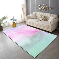 Tapis moelleux en fibres de polyester pour salon et chambre à coucher, confortable, antidérapant, lavable en machine