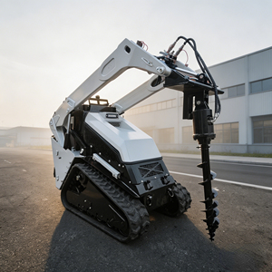 Caricatore Cingolato Diesel per Tutti i Terreni con Trivella per Pali e Cingoli in Gomma per Perforazione di Pali per Recinzioni ad Alta Efficienza - Product Image 1