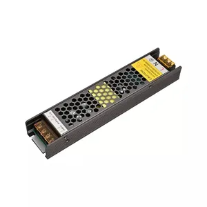 Fonte de alimentação com comutação fina 12V 12.5A 60W 150W 200W 300W LED para caixa de iluminação LED e sinal de metal cinza escuro XR-CB