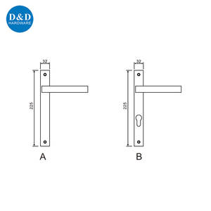 Poignée de <span class=keywords><strong>porte</strong></span> en aluminium à cadre étroit en acier inoxydable 304 316 avec <span class=keywords><strong>plaque</strong></span> Poignée de <span class=keywords><strong>porte</strong></span> à coin carré avec <span class=keywords><strong>plaque</strong></span> - Product Image 6