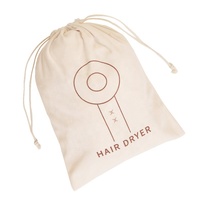 Logo personnalisé de bonne qualité Portable réutilisable imprimé cadeau toile coton Double chaîne sac à main poussière sac à cordon