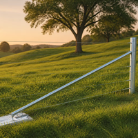 Poteau d'angle galvanisé professionnel pour clôture agricole, système de support d'angle pour clôture de bétail et de chèvres